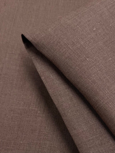 Mocha latte pecan brown pure linen, Italian linen dress fabric