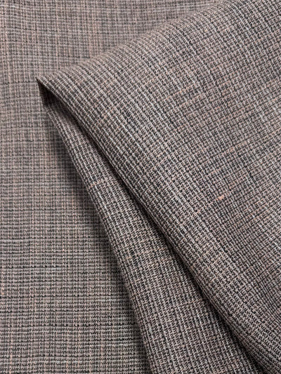 100% Pure Linen - Peach Bloom / Black - 145Cm