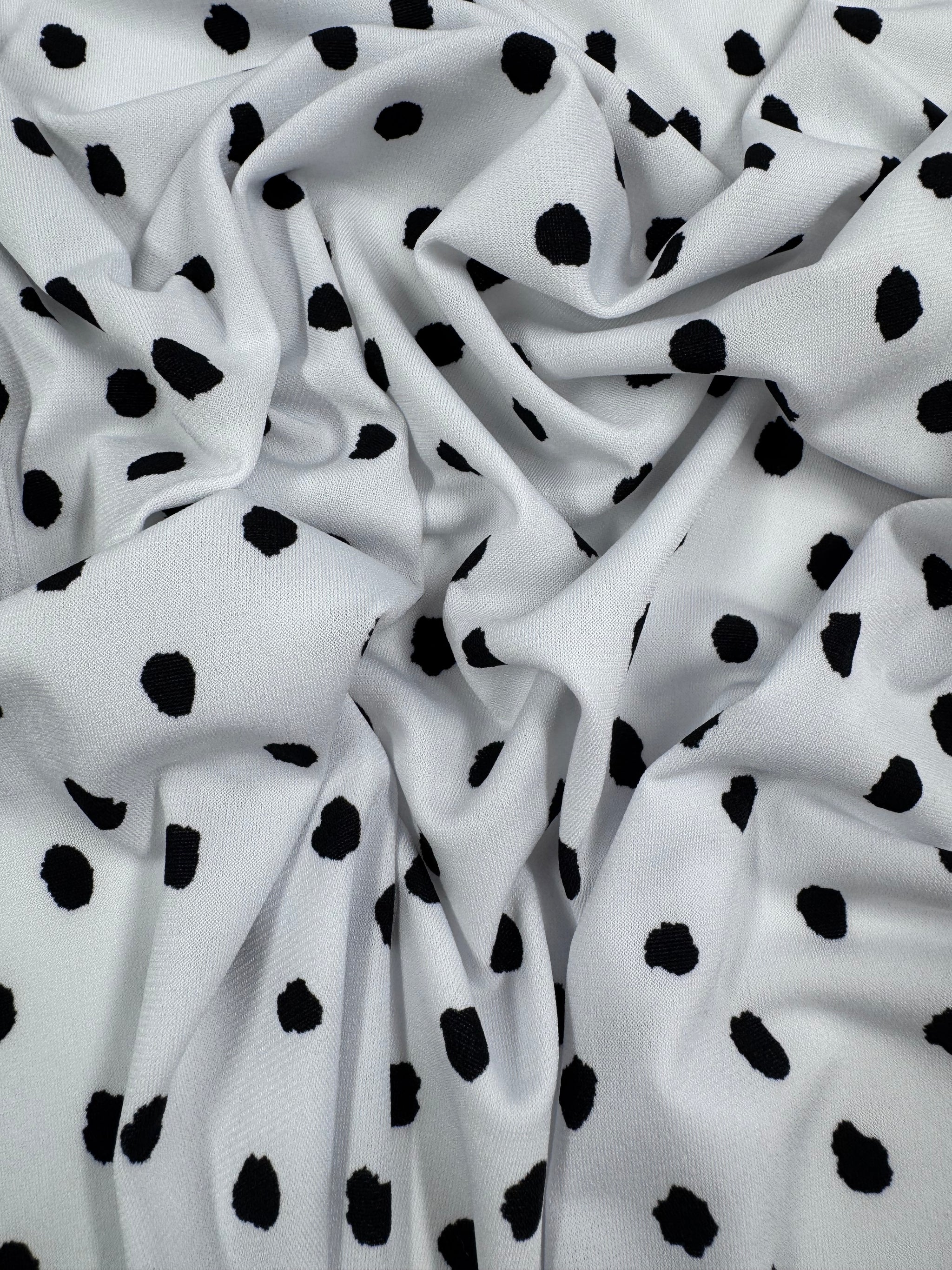 Designer Printed Lycra -  Mono Spot - 150cm
