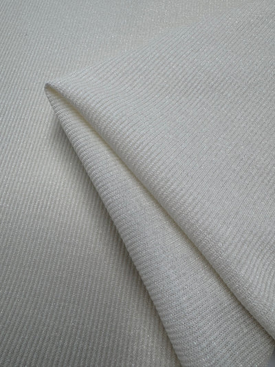 Viscose Rib Knit - Off White - 128cm
