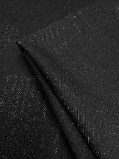 Textured Knit - Black Boxes - 160cm