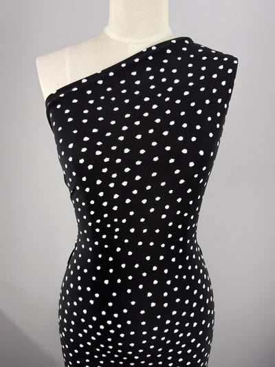 Printed Lycra - Midnight Dot - 150cm