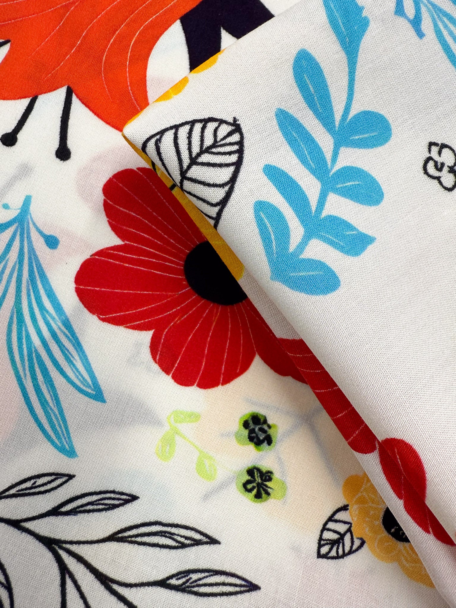 Designer Rayon - Folk Garden - 145cm