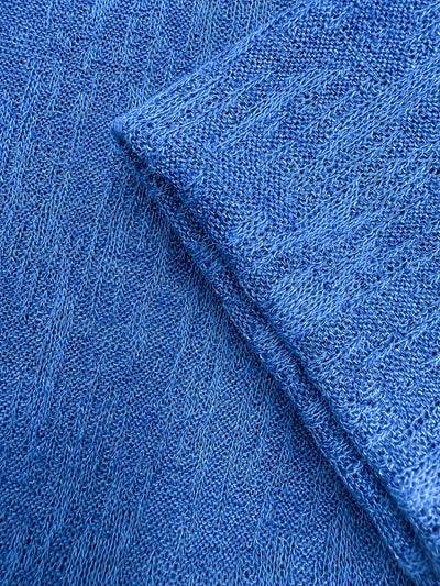 Textured Knit - Royal - 133cm