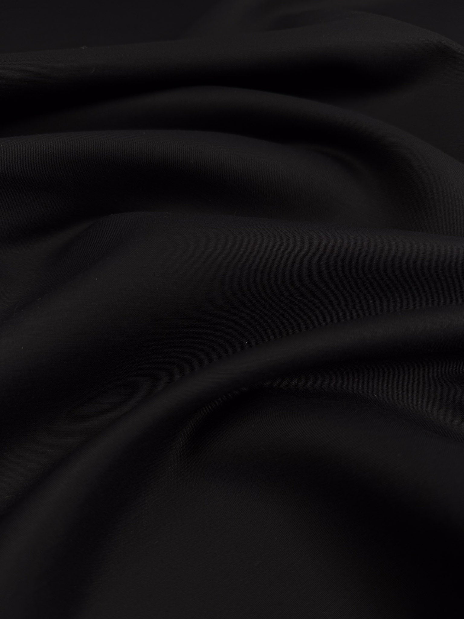 Pure Wool Double Weave Suiting - Black - 140cm