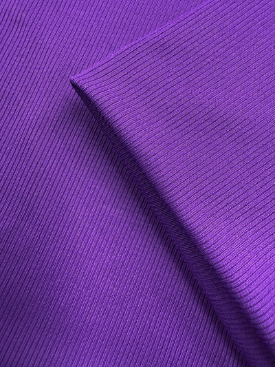 Rib Knit 2x2 - Royal Purple - 150cm