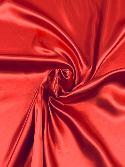 Satin Deluxe - Flame Scarlet - 150cm - Super Cheap Fabrics